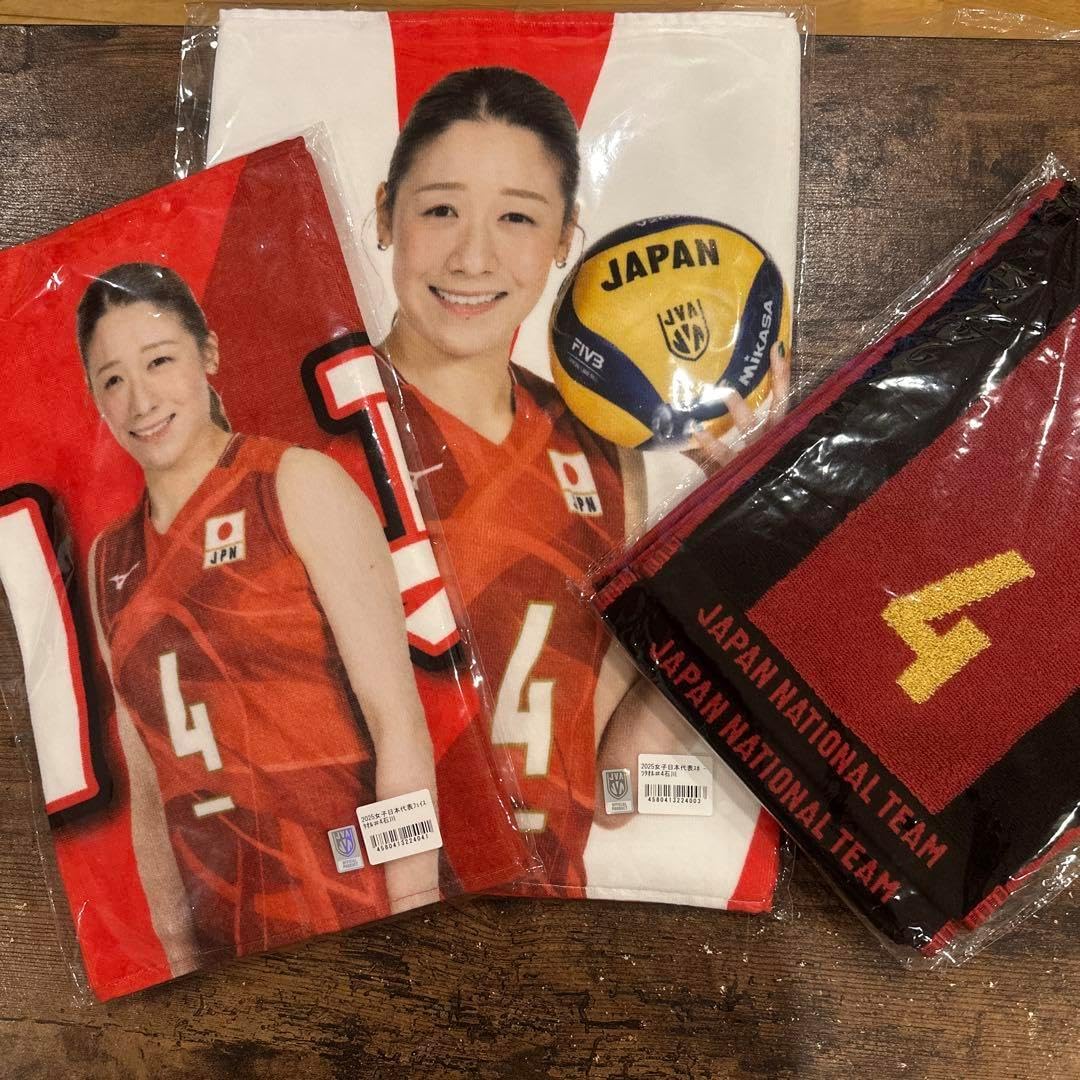 新品VNL2025年日本女子バレーボール代表石川真佑選手スポーツタオル3枚#4 VNL2025年日本女子バレーボール代表石川真佑選手スポーツタオル3